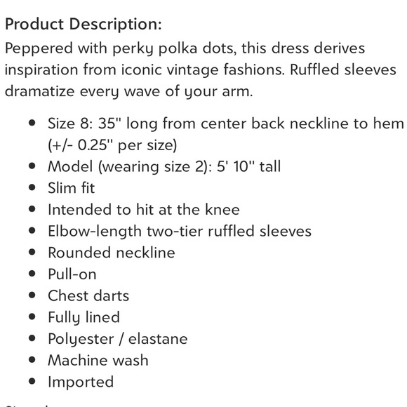 🆕Lauren Ralph Lauren Polka Dot RuffleSleeve Dress - Picture 4 of 4
